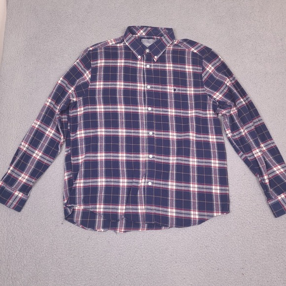 Simply Southern Flannel Shirt‎ Mens XXL Blue Plaid Button Up Long Sleeve - Picture 1 of 13